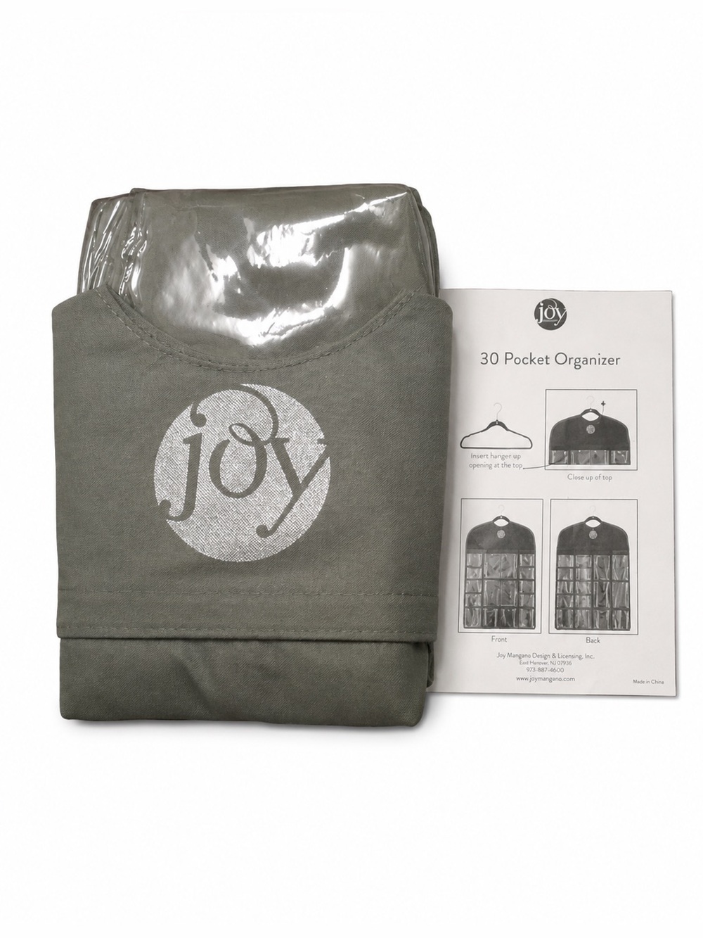 JOY MANGANO Taupe 20-Pocket Hanging Closet Organizer NWTs